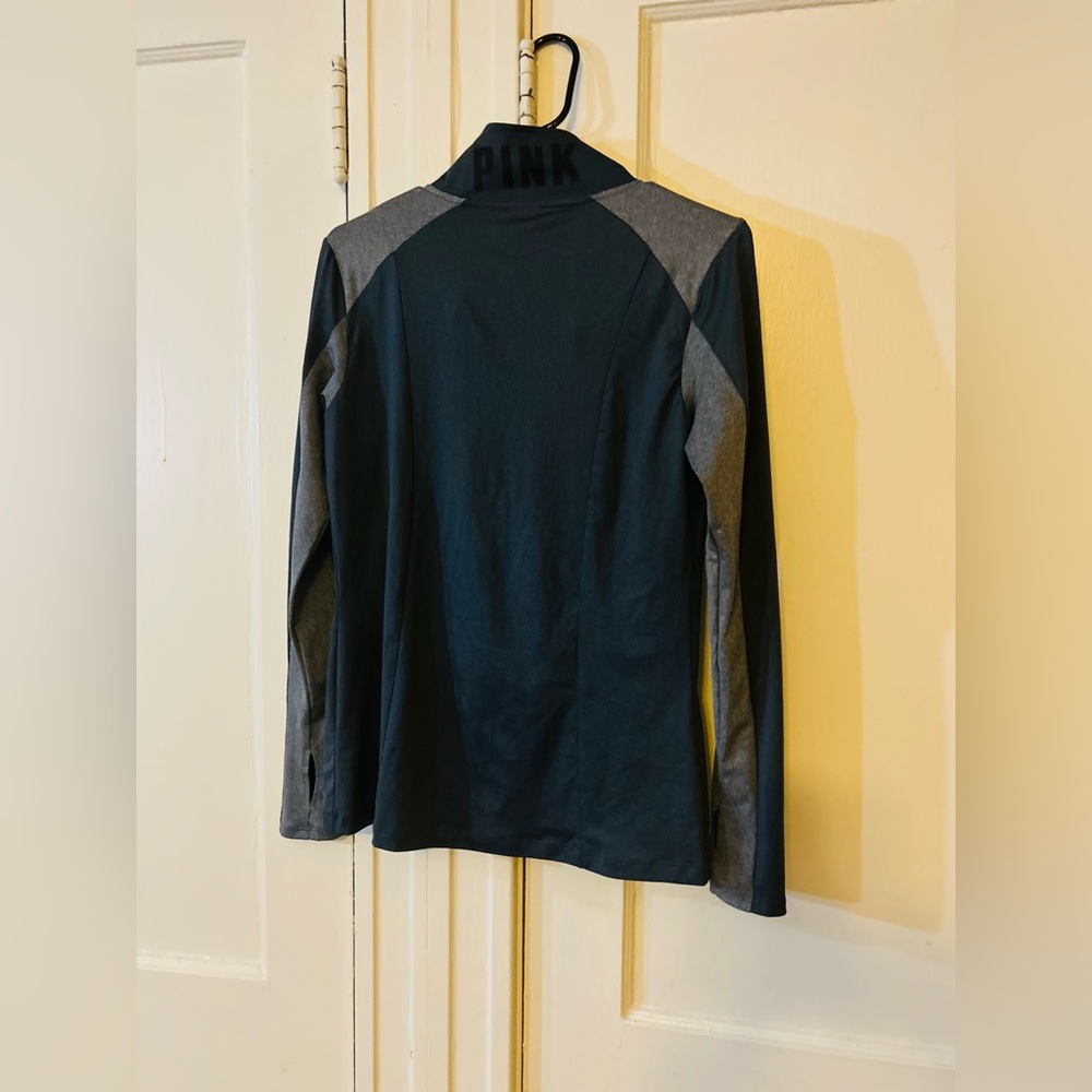 Victoria’s Secret Pink Quarter Zip up Jacket, Medium, black and grey - Picture 6 of 7